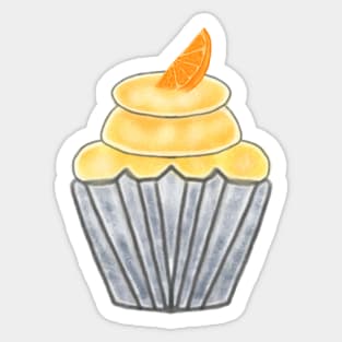 Orange Cupcake Sticker